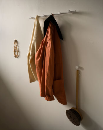 Classic hook strip and classic hook in white